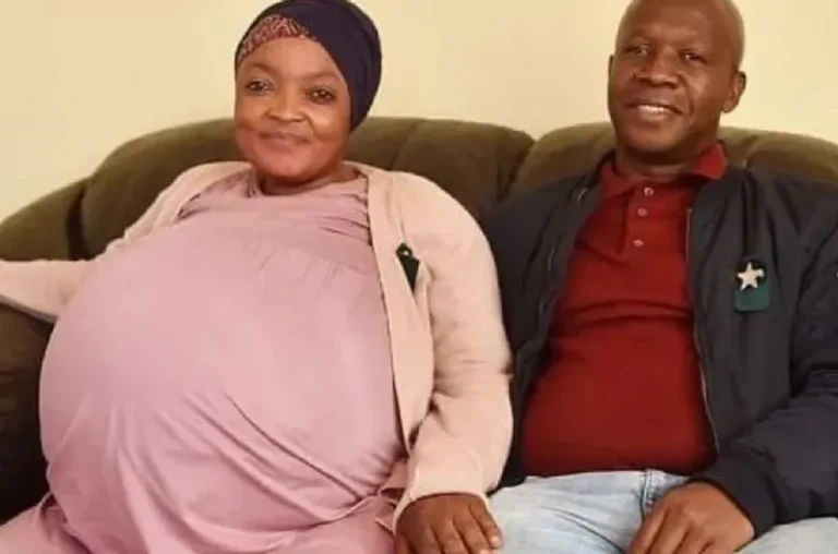 Gosiame Sithole and her husband. Image: X @Lucky Star